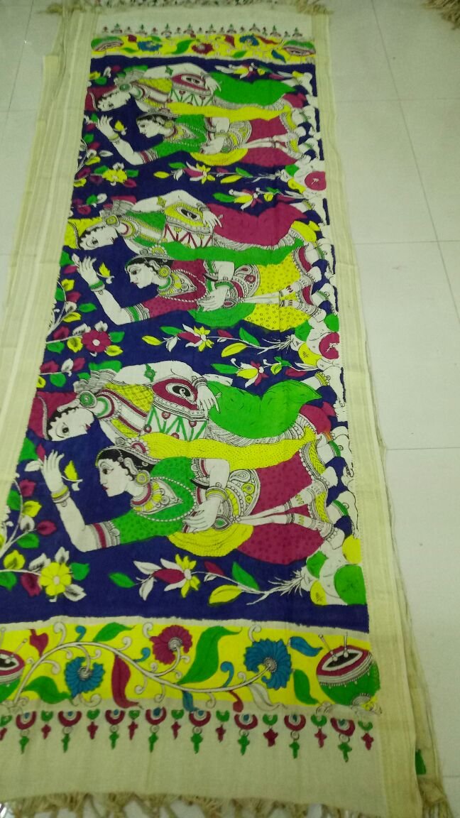 Hand Painted Kalamkari duppata