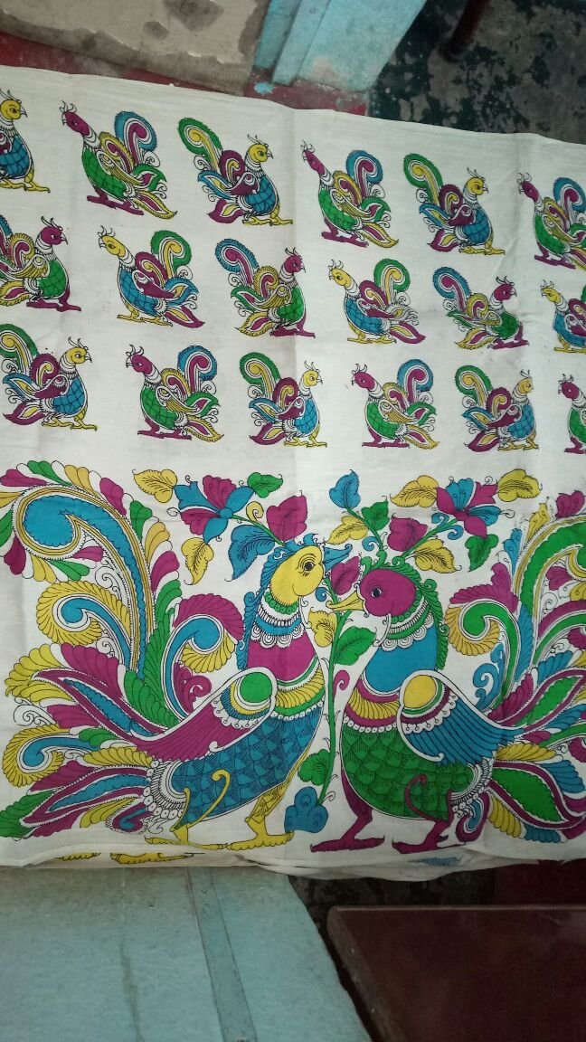 100% Hand made and hand painted Duppata