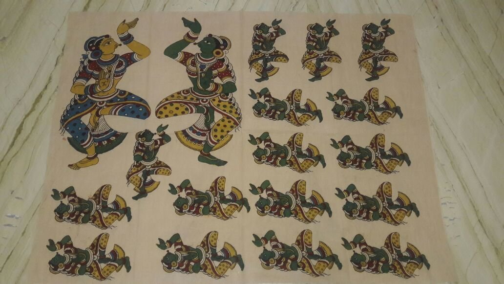 Hand painted Natrajan Duppata