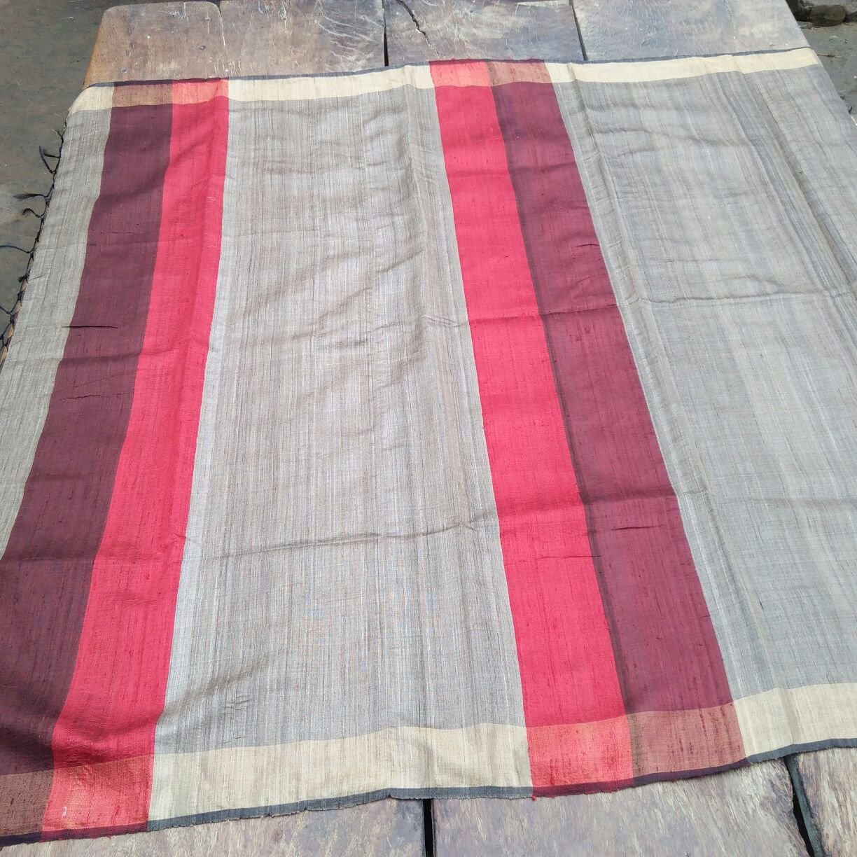 Hand made Cotton Bhagalpuri Silk Saree