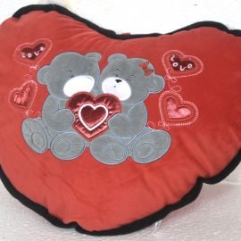 Teddy Bear Heart Cushion