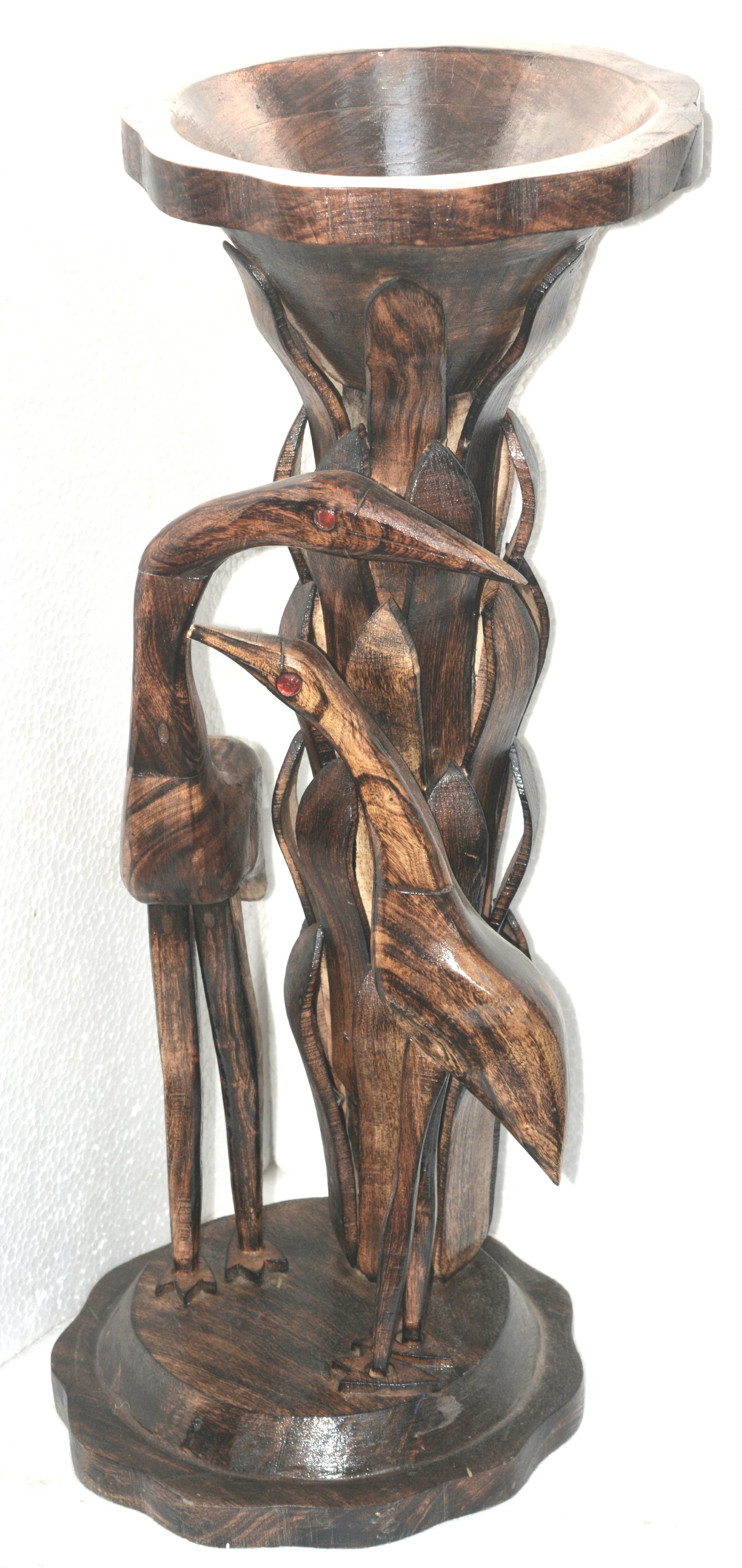 Wooden Hand Craved Vase