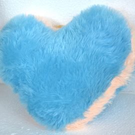 Solid Blue Heart Cushion