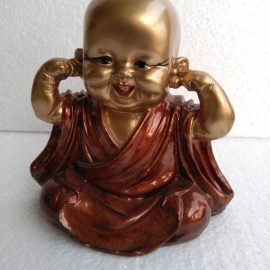 fiber arts tiny buddha idol