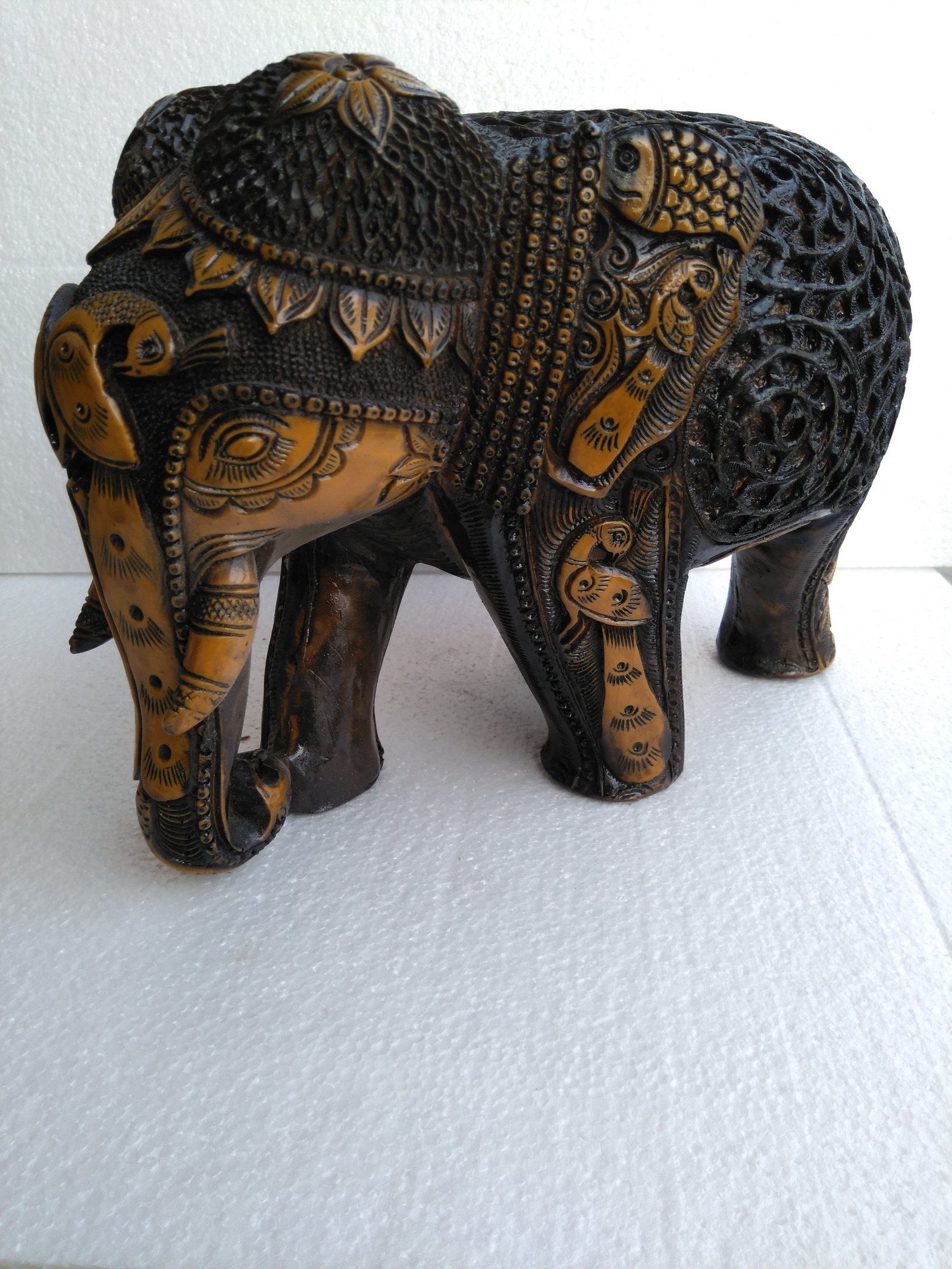 Beautiful fiber arts Elephant statue for Home/Office/ Car 6