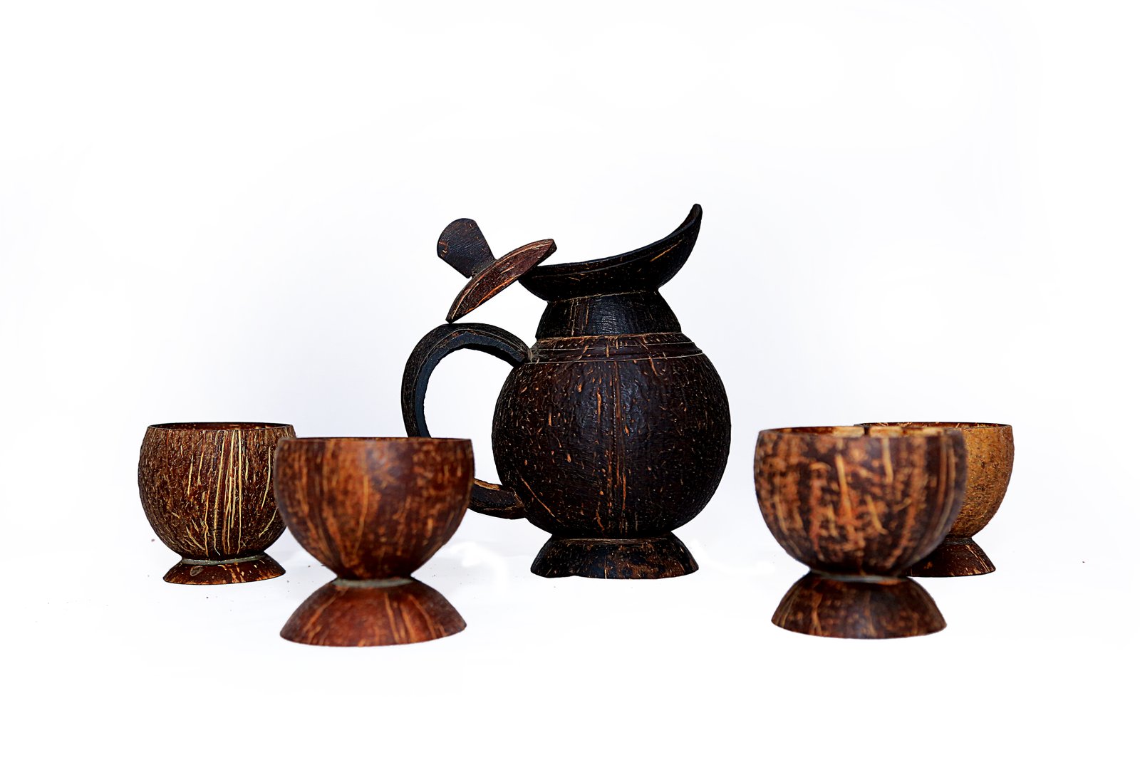 Coconut Shell Jug Set