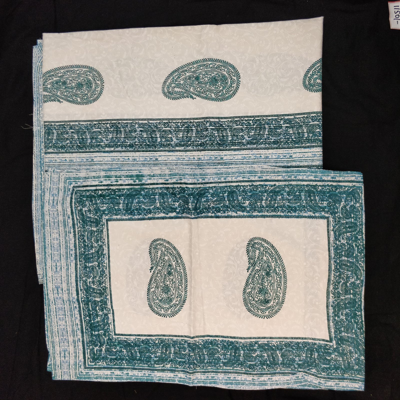 Hand Block Print Jaipuri Bedsheet Kalamkari Print Off White