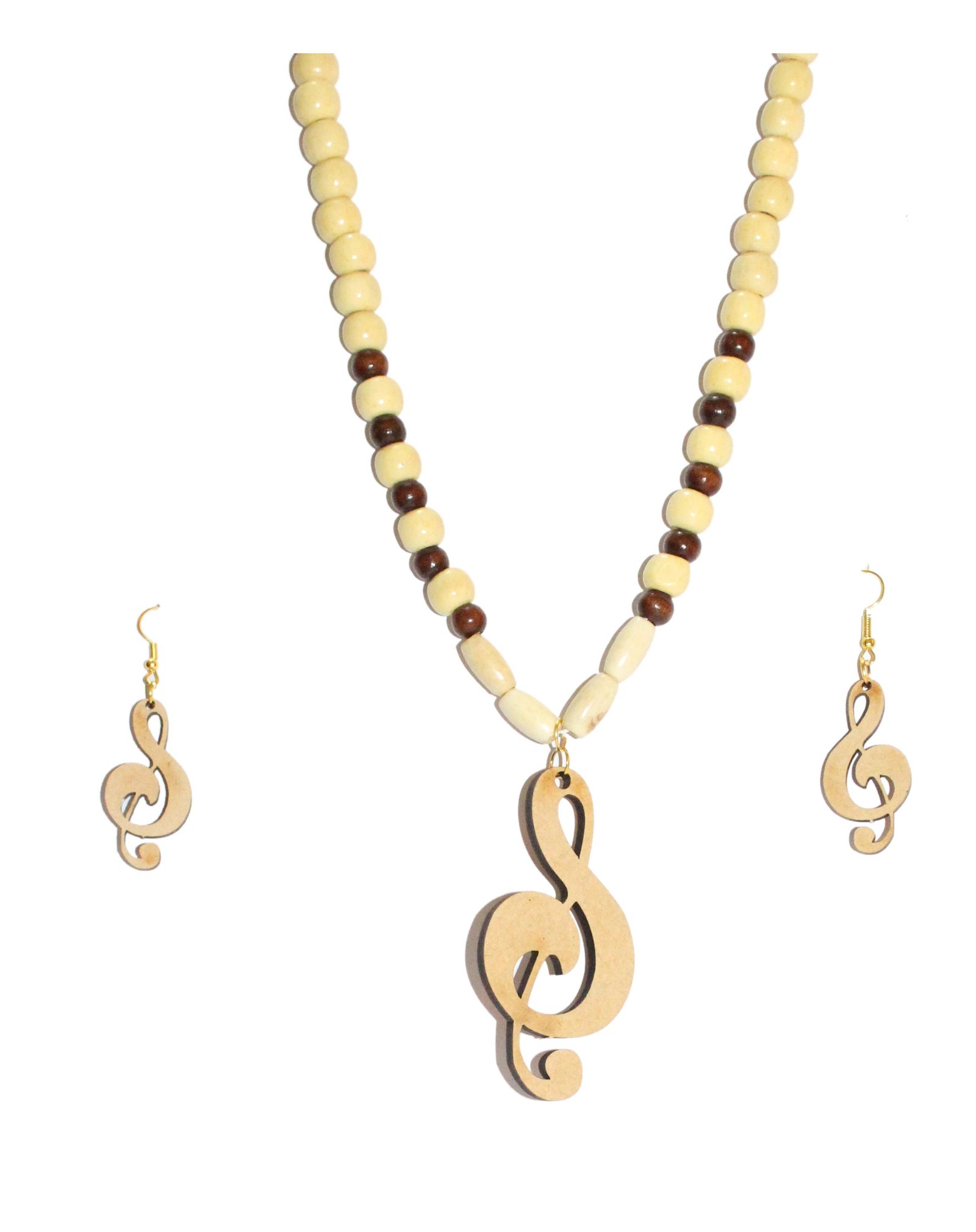 Musical Sign Shaped/2.8″ Pendant & 1.5″ Earring