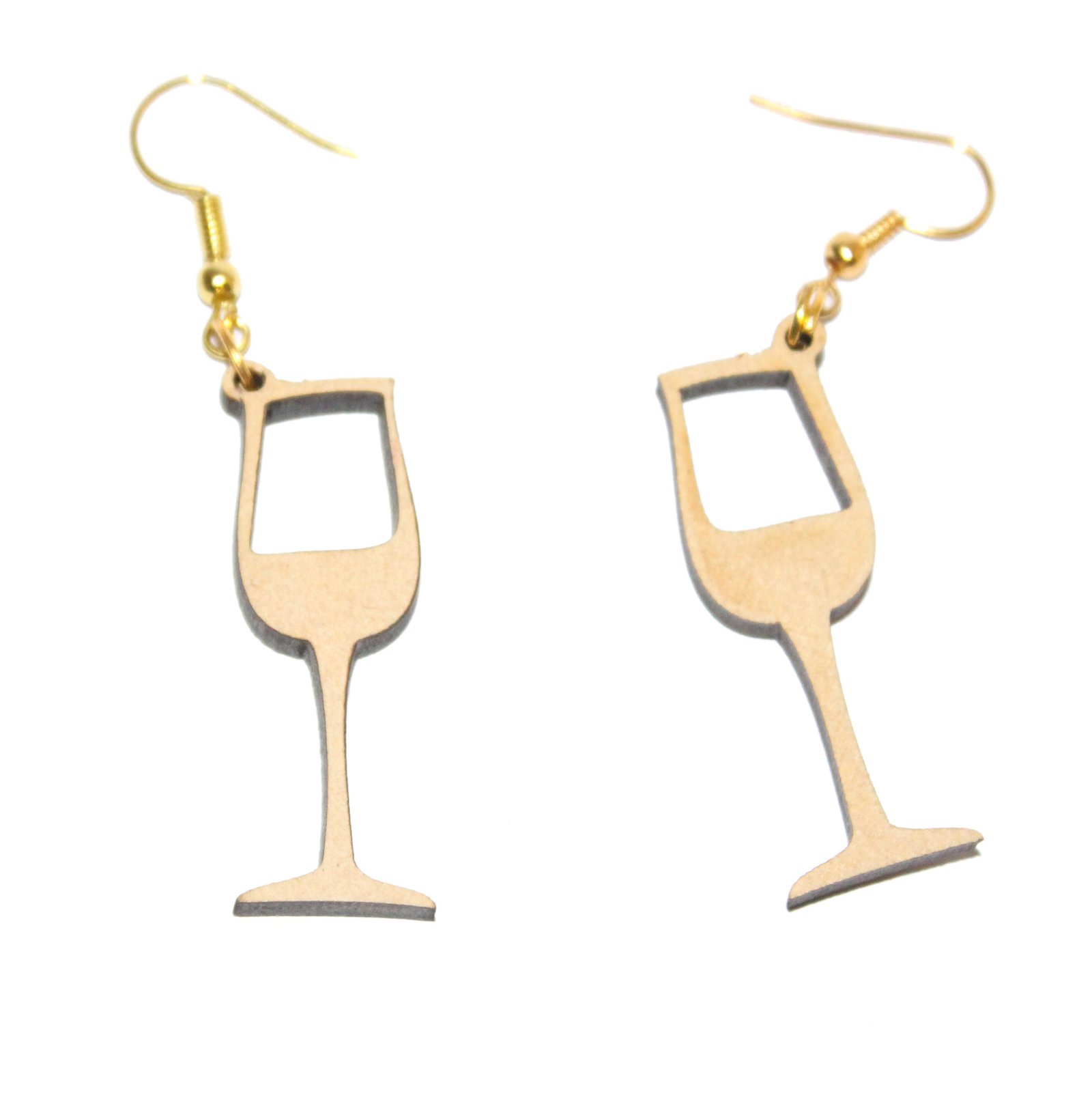 Beer glass Shaped Hanging with Metallic Gold Color Loop Hook