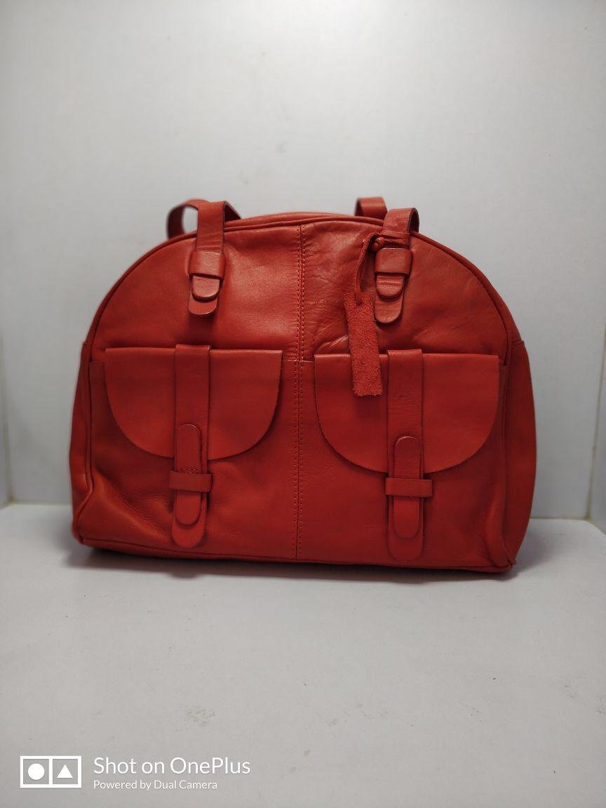 Brown Shade Textured Leatherette Travel Duffel Bag