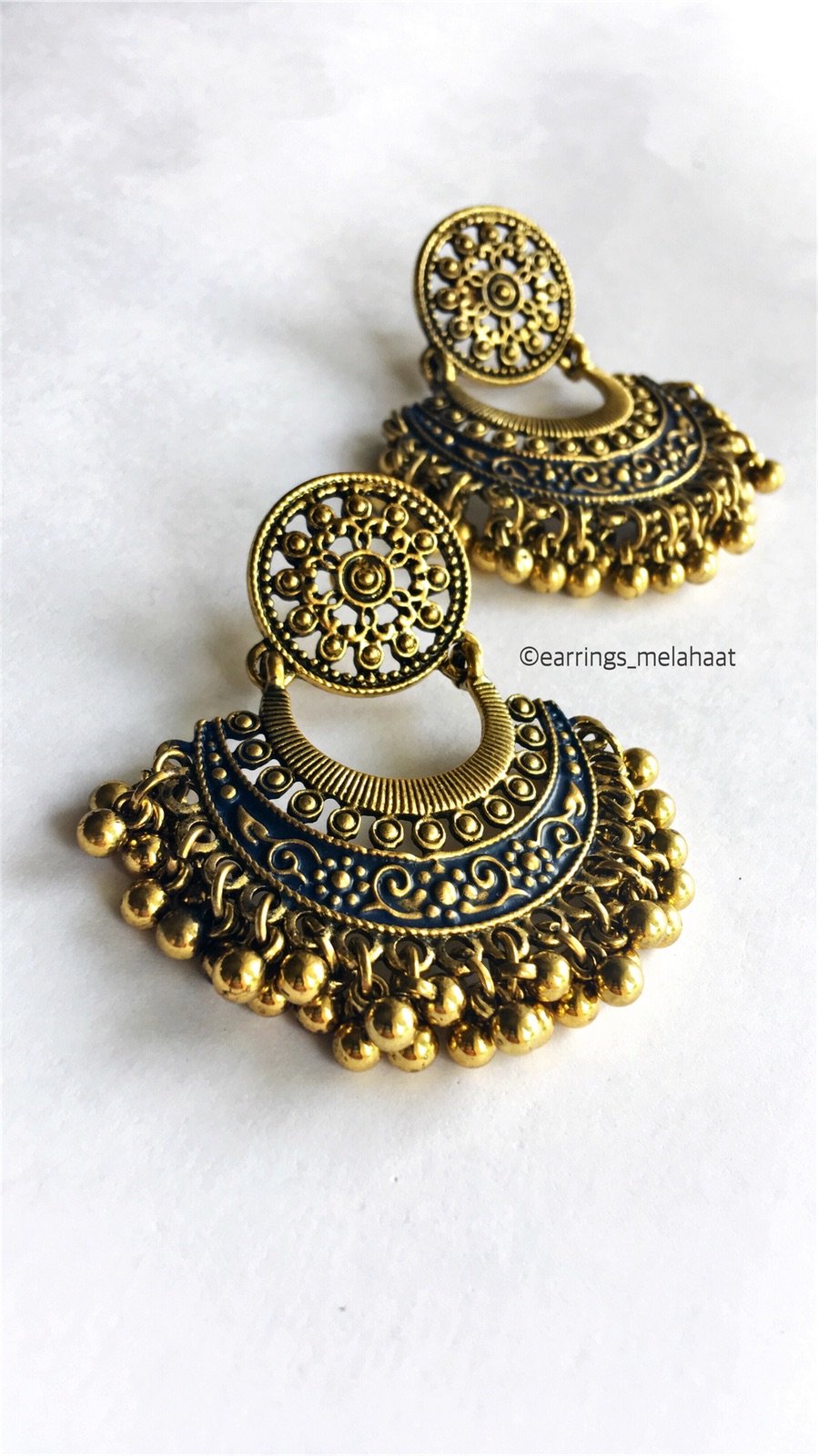 Bronze coloured earrings
